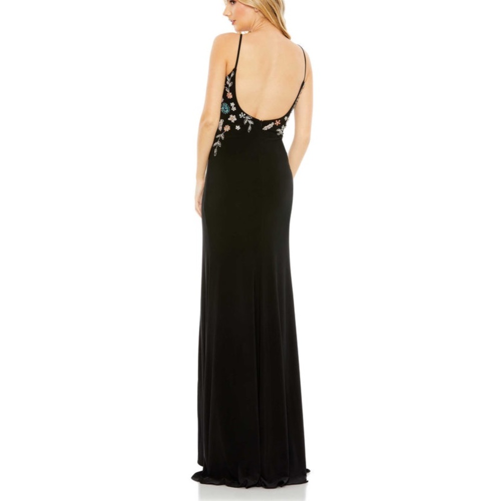 NWT Mac Duggal 42006 Multi Color Beaded Floral Cami Gown - Sz 8 - Picture 2 of 9